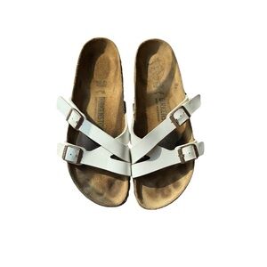 Birkenstock - Yao White Sandals with Adjustable Straps Sz 40